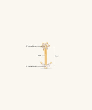 Bloom curved barbell - OumoJewelry