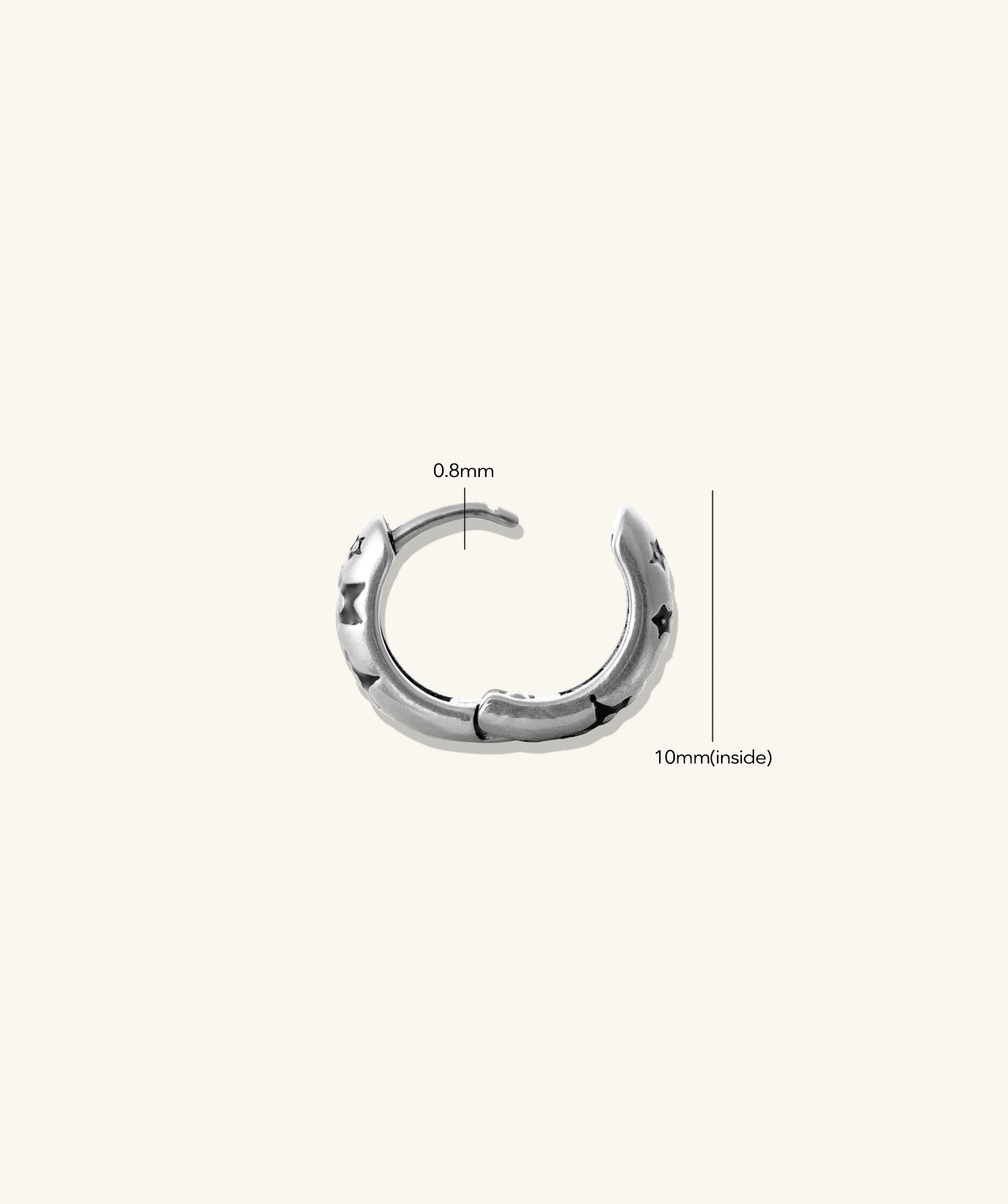 Cool Black Star Hoop - OumoJewelry