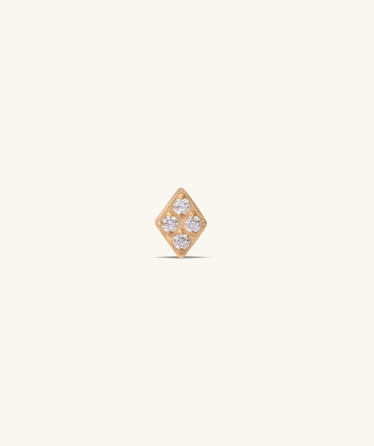 Titanium Rhombus Flatback Stud - Titanium - Helix, Flat, Forward Helix - Oumo Jewelry
