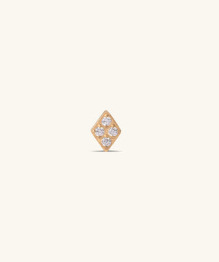Titanium Rhombus Flatback Stud - OumoJewelry