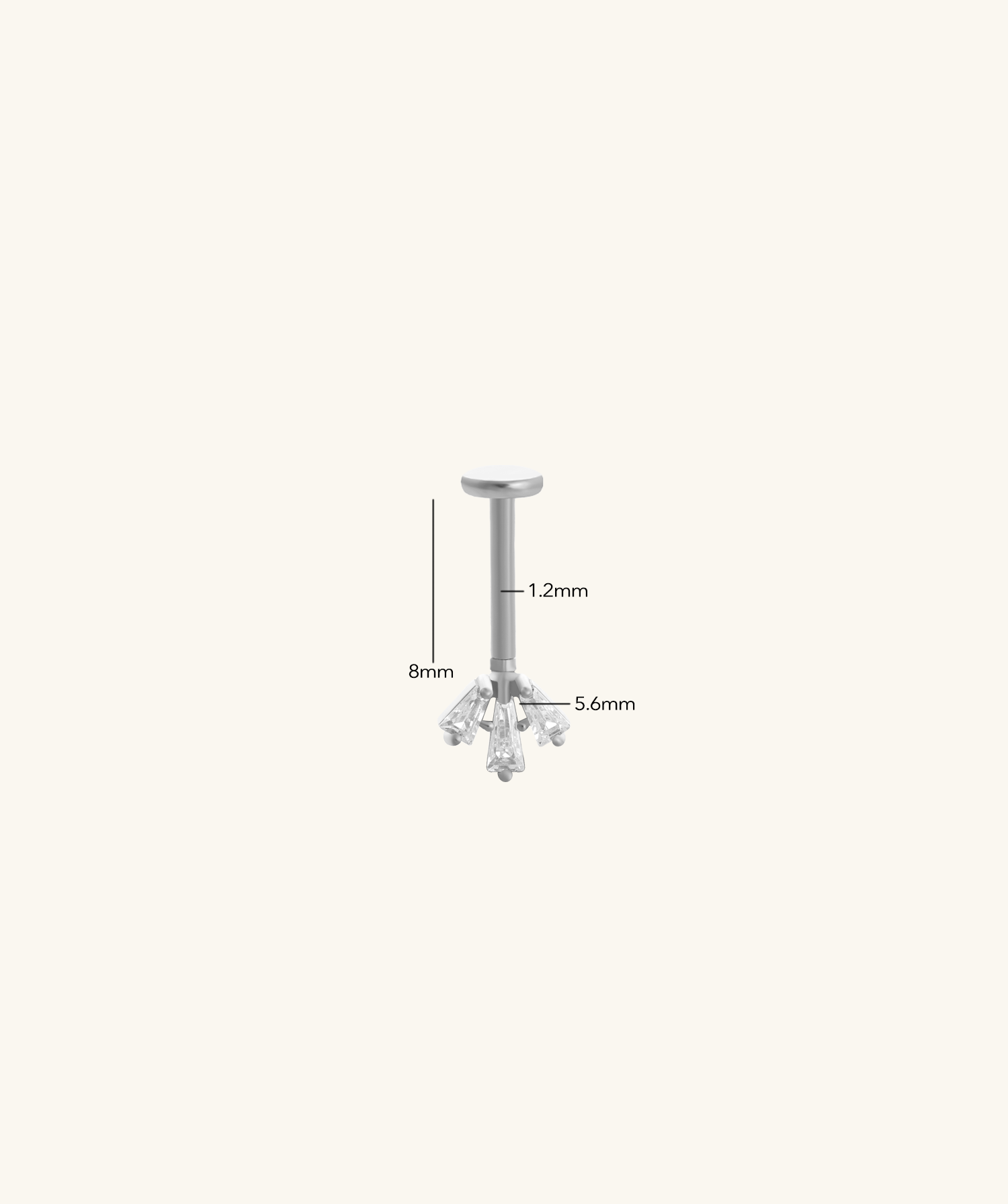 Bloom Vertical Helix Stud - OumoJewelry