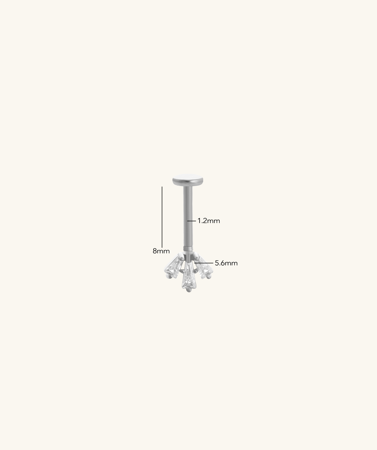 Bloom Vertical Helix Stud - Stainless Steel - Vertical Helix - Oumo Jewelry