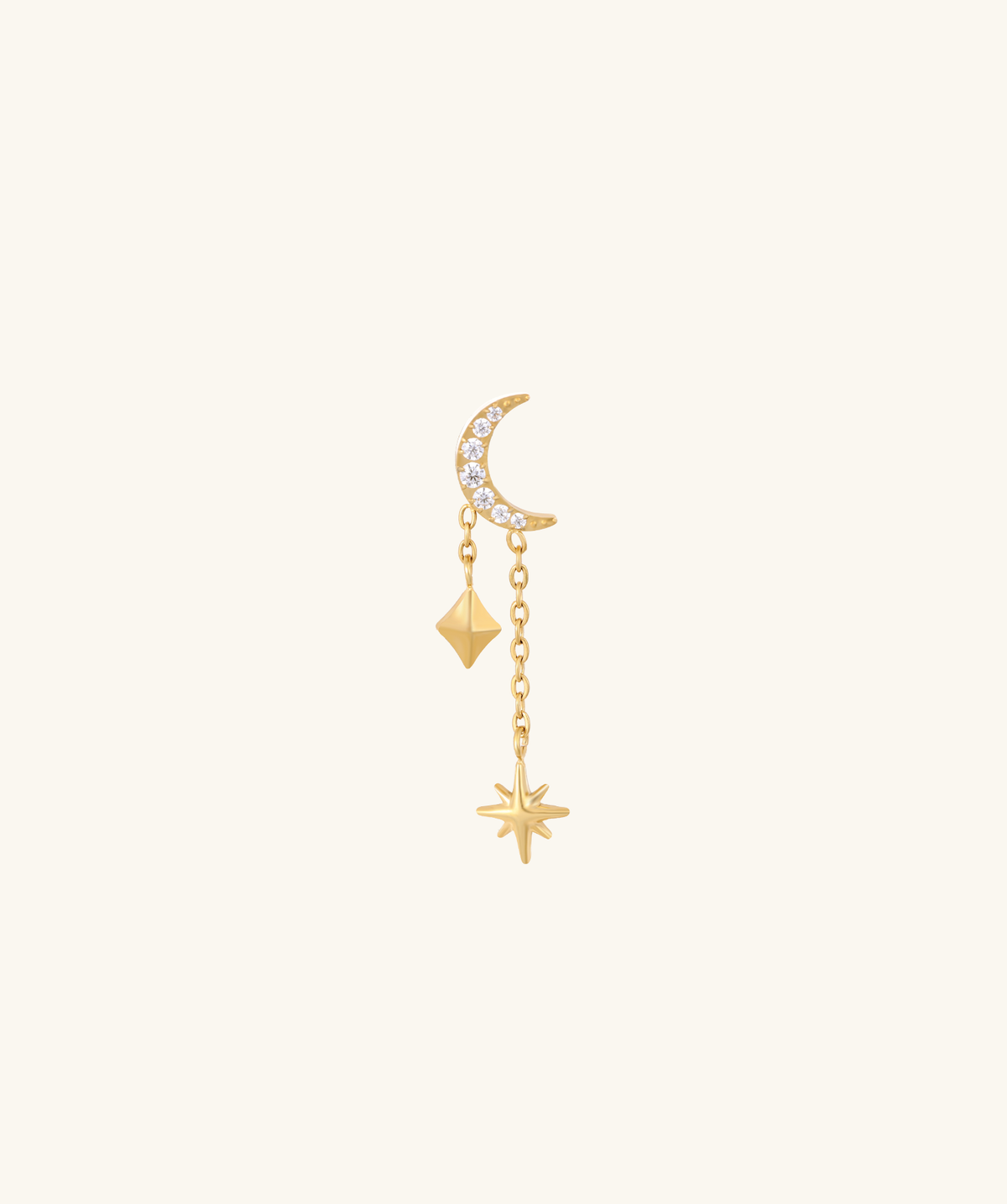 Titanium Calia Stud - Titanium - Lobe, Upper Lobe, Flat - Oumo Jewelry