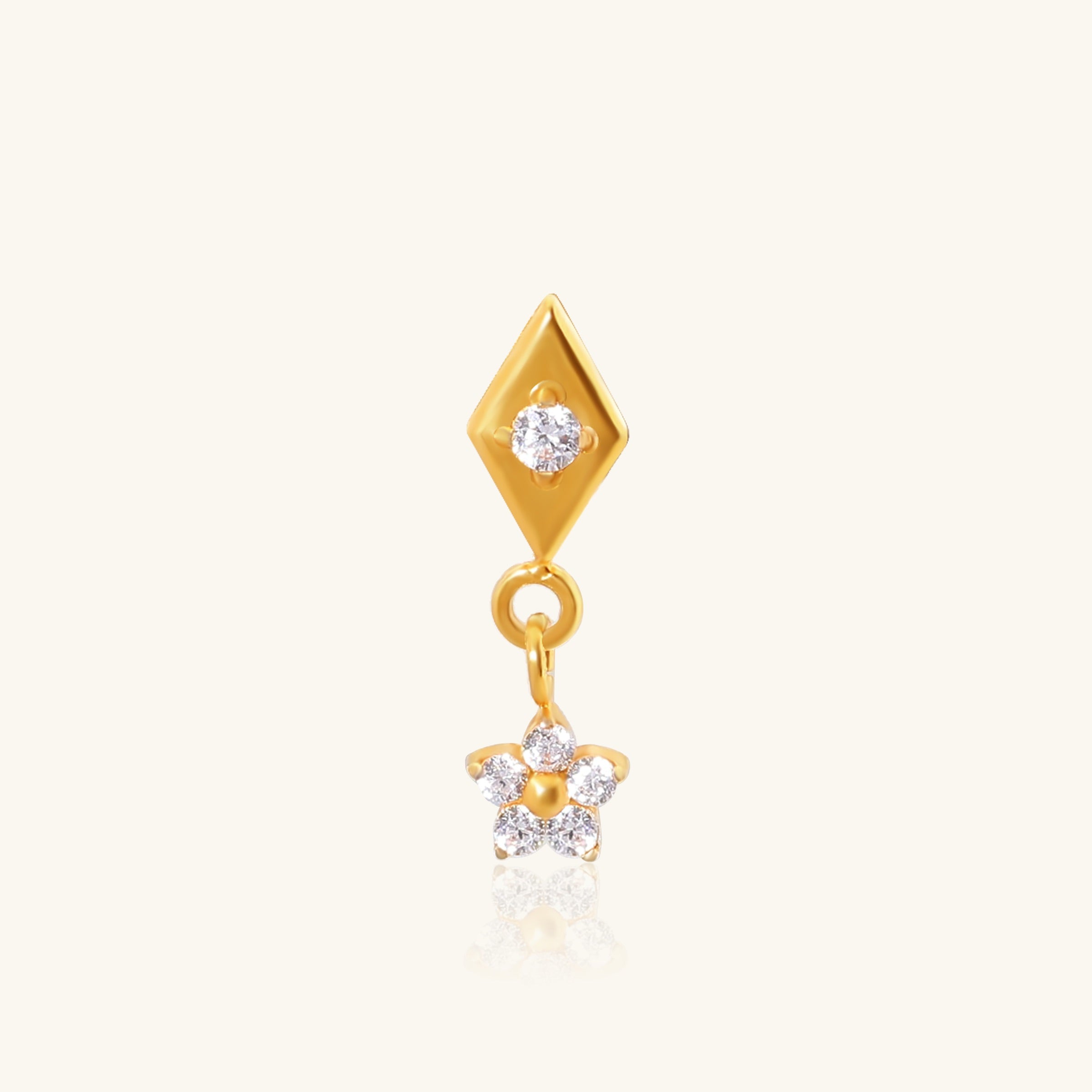 Titanium Serin Flower Stud