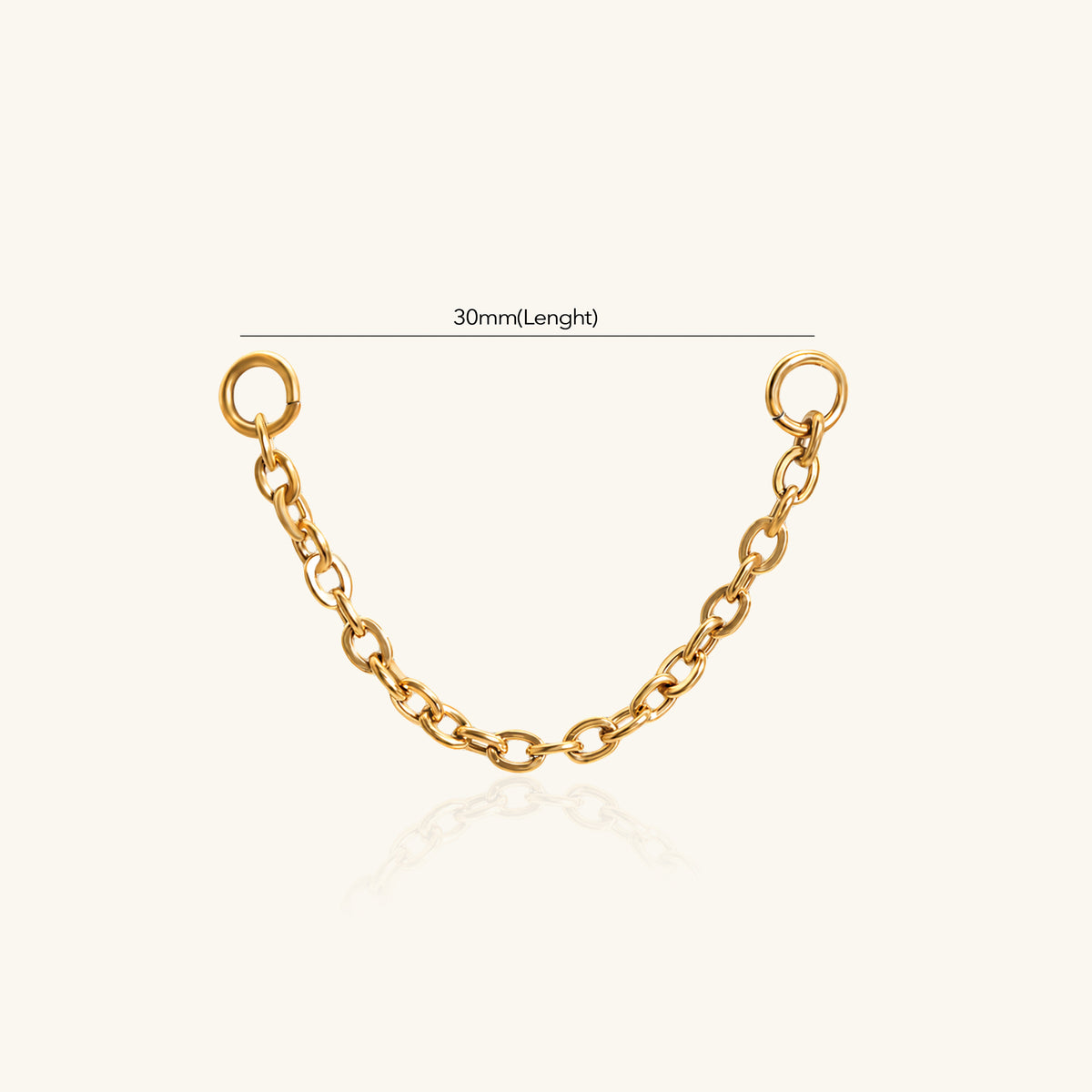 Titanium Single Chain Charm Drop - Titanium - Oumo Jewelry