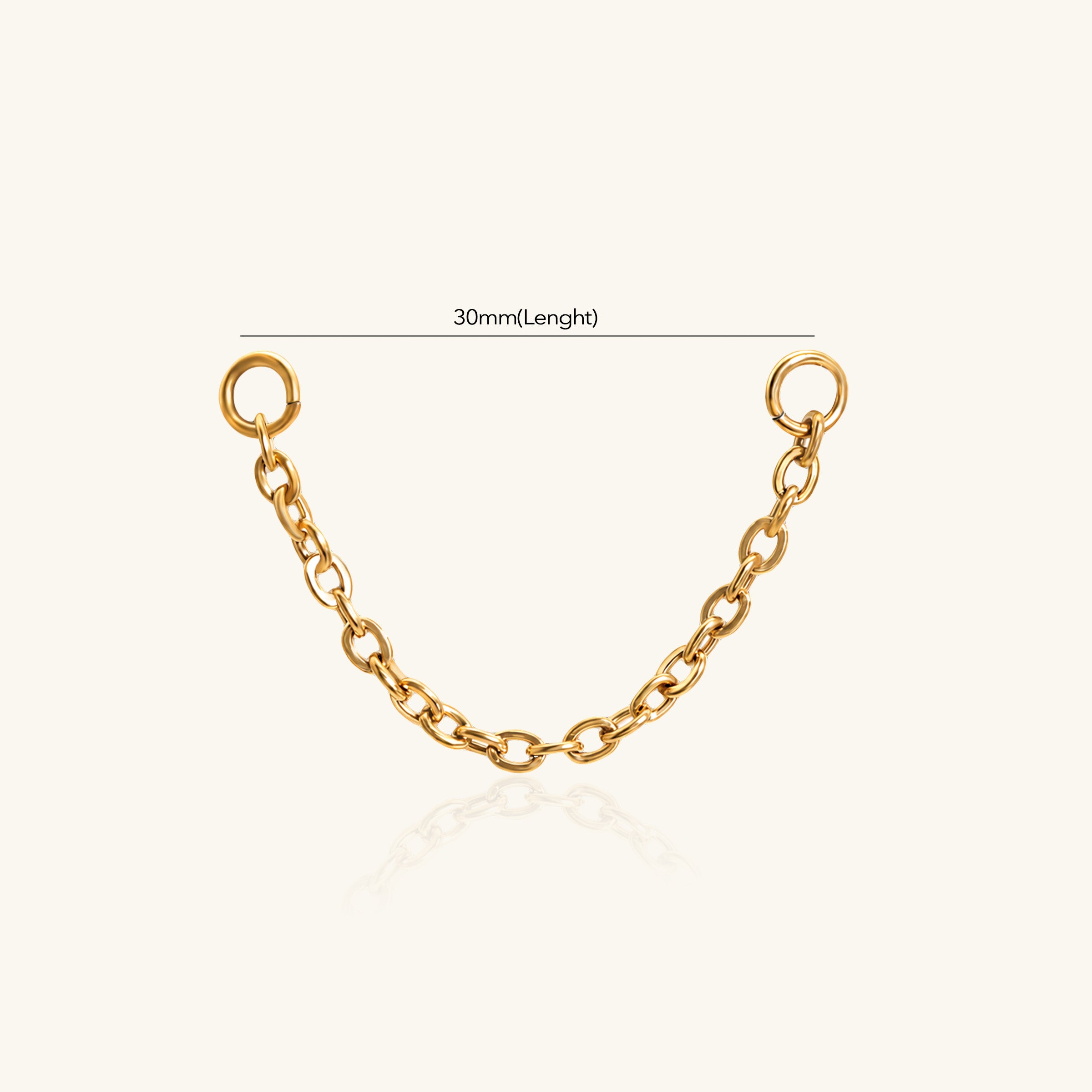 Titanium Single Chain Charm Drop