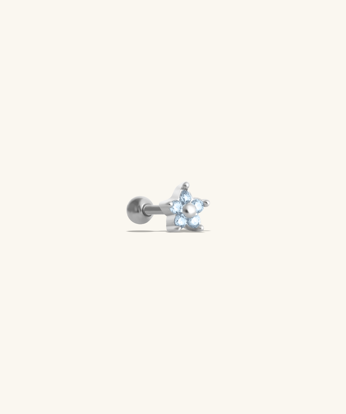 Cute Flower Stud - Stainless Steel - Upper Lobe, Helix, Flat - Oumo Jewelry