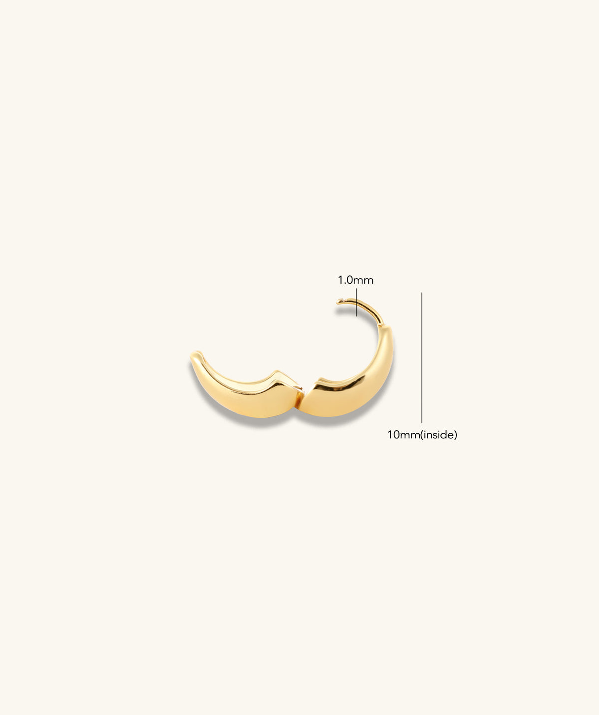 Teardrop Hoops - Brass - Oumo Jewelry