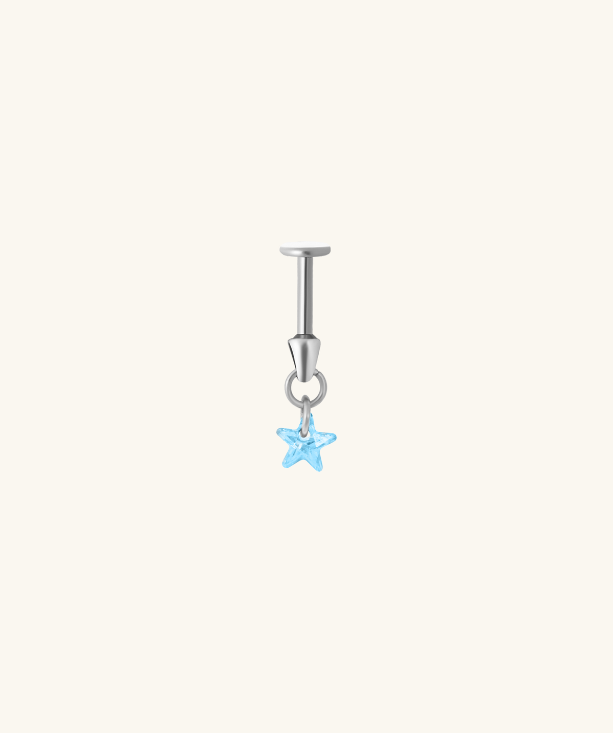 Titanium Star Vertical Helix Flatback Stud - Titanium - Vertical Helix - Oumo Jewelry