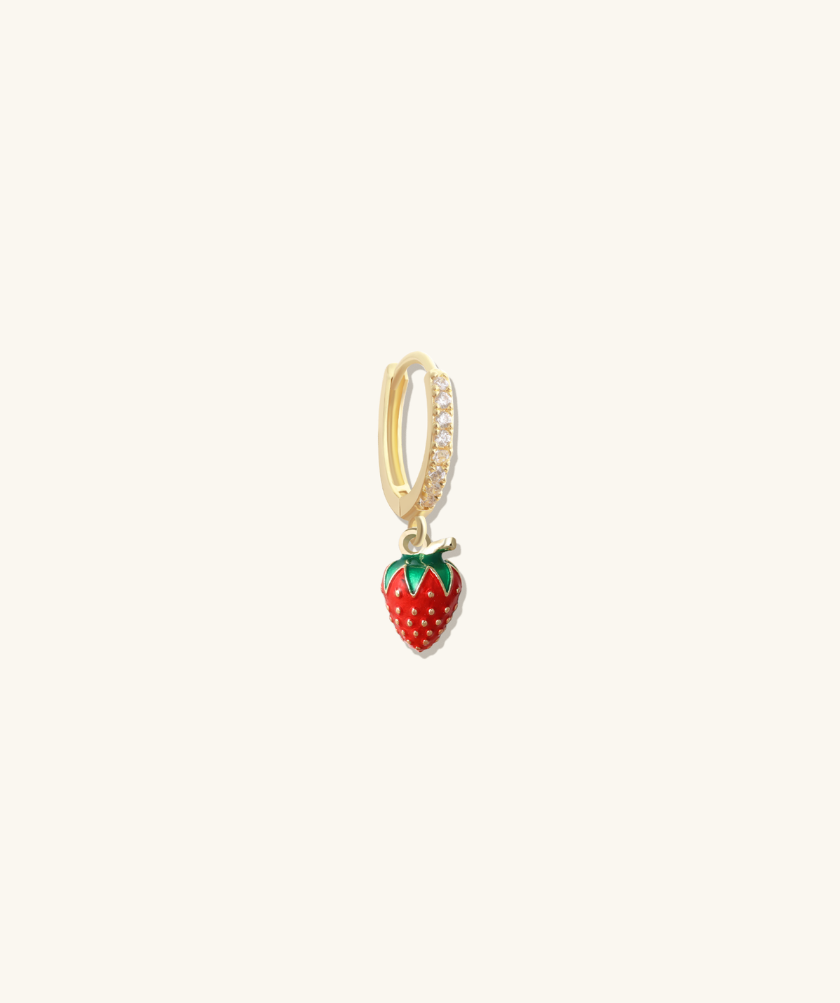 Strawberry Charm - Brass - Oumo Jewelry