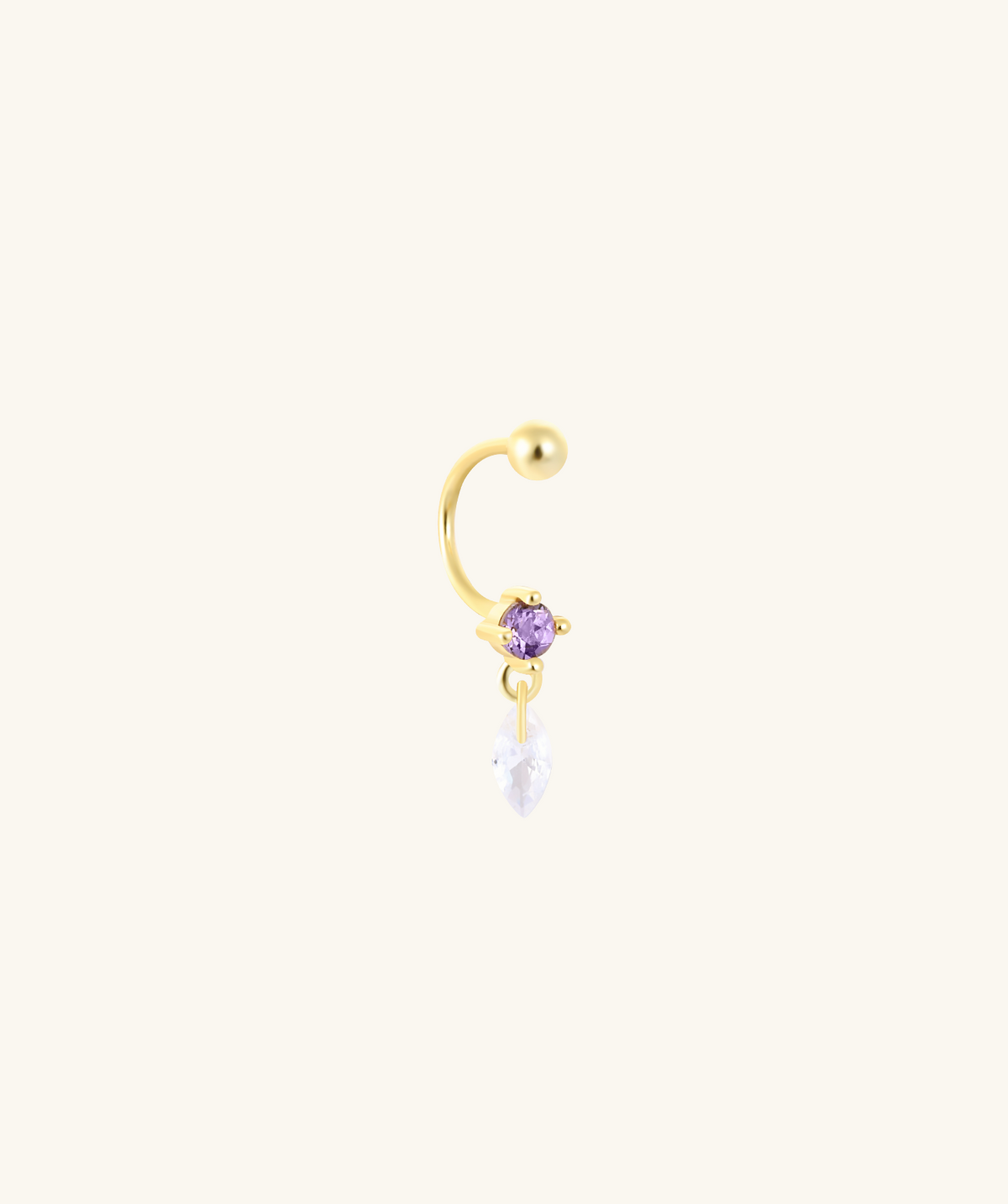 S925 Lavina Horseshoe Ring - Sterling Silver 925 - Upper Lobe, Helix, Lip - Oumo Jewelry