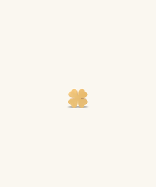 Lucky Leaf Clover Flatback Stud - OumoJewelry