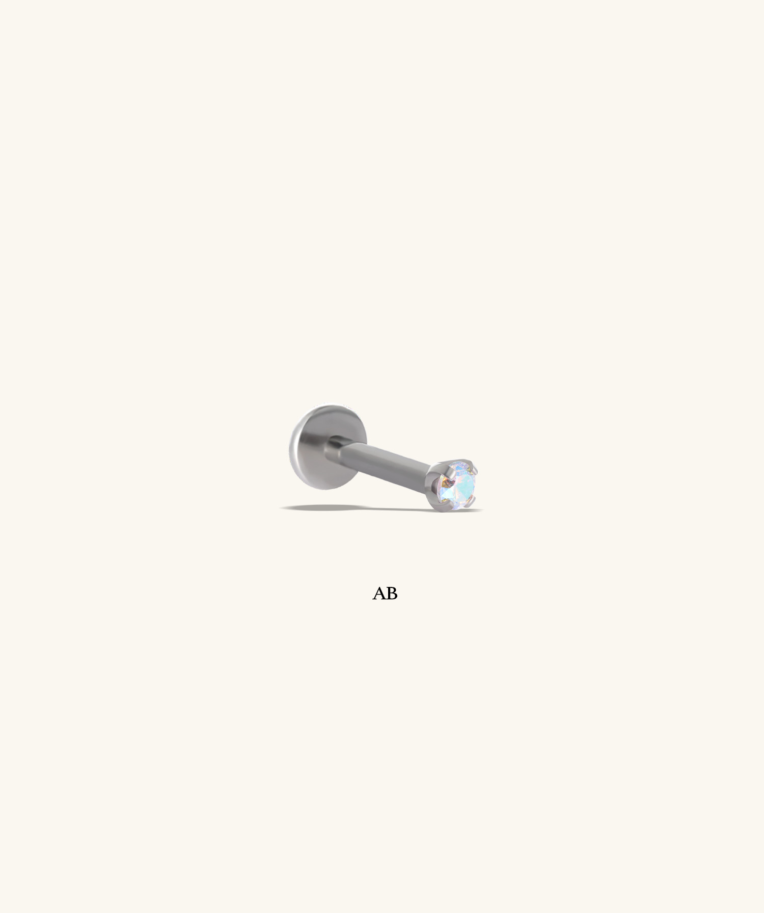 Titanium Charm Gemstones Flatback Stud - OumoJewelry