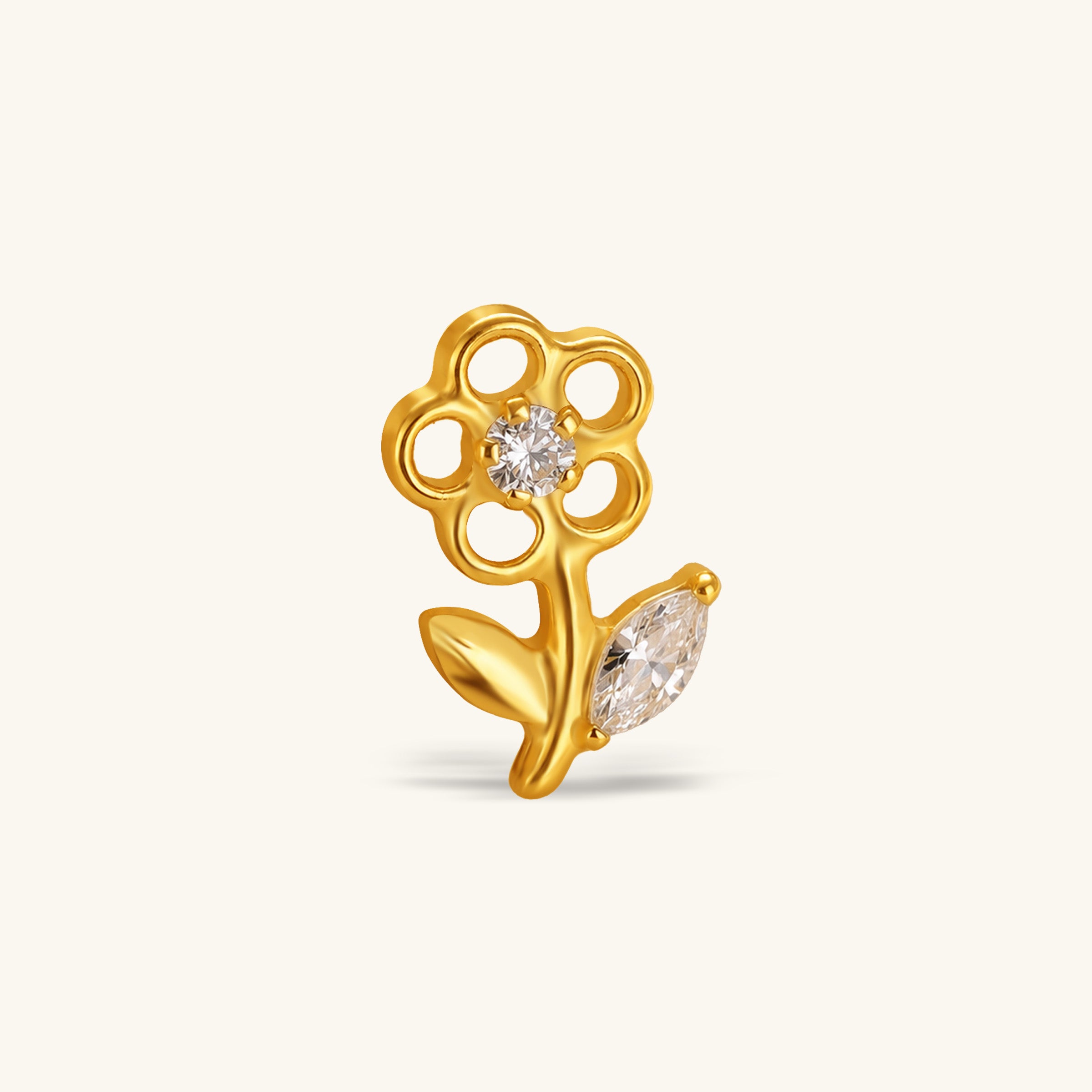 Titanium Ayla Flower Stud