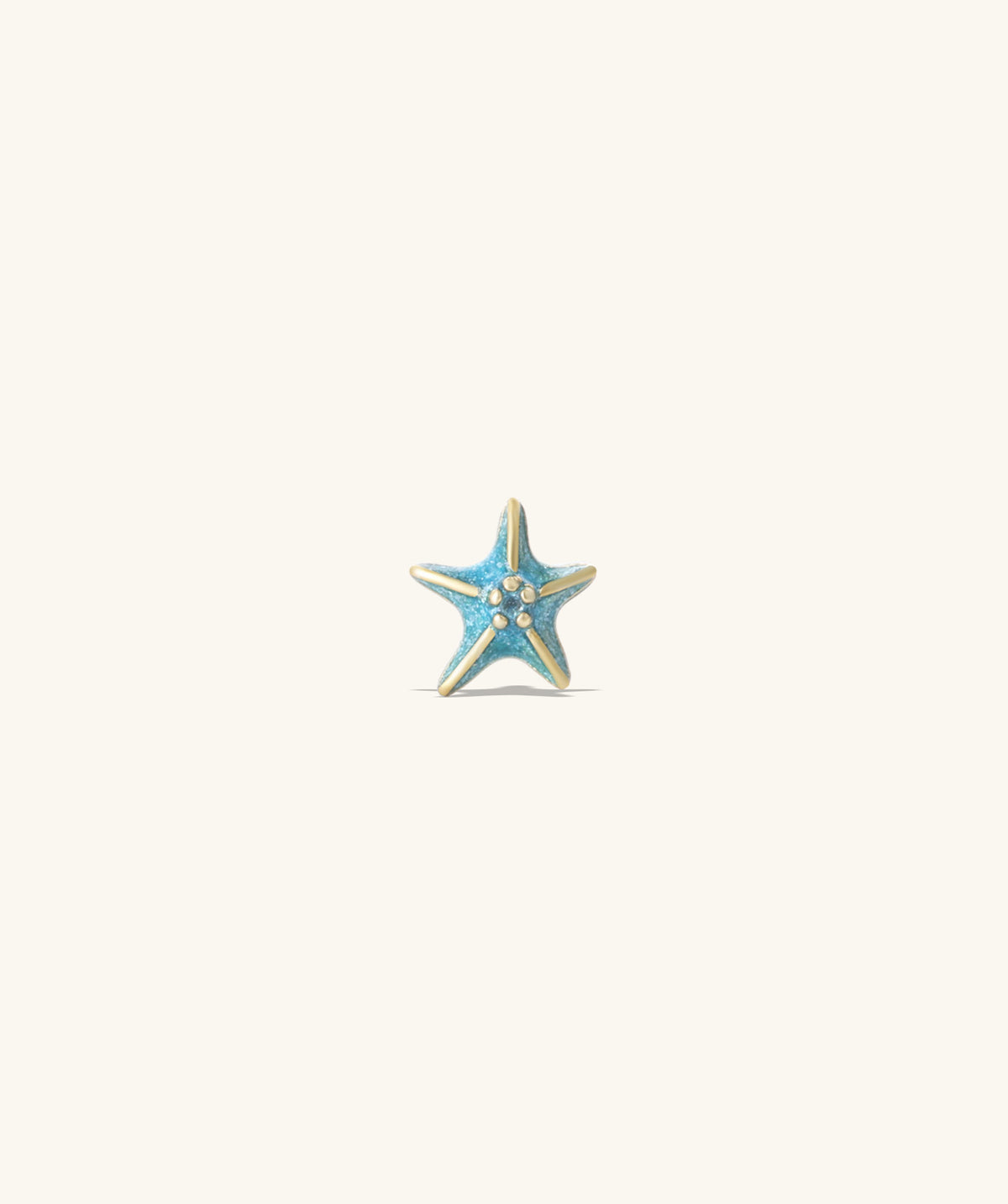 Enamel Starfish Stud - Stainless Steel - Upper Lobe, Helix, Flat - Oumo Jewelry