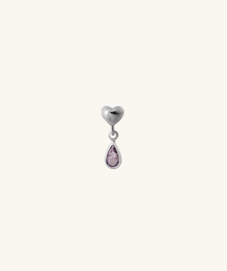 Amethyst Teardrop Stud - OumoJewelry