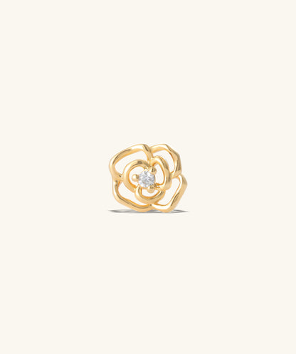 Hollow Rose Flower Stud - OumoJewelry
