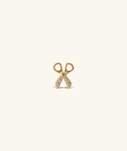 Love Scissors Stud - Stainless Steel - Upper Lobe, Helix - Oumo Jewelry