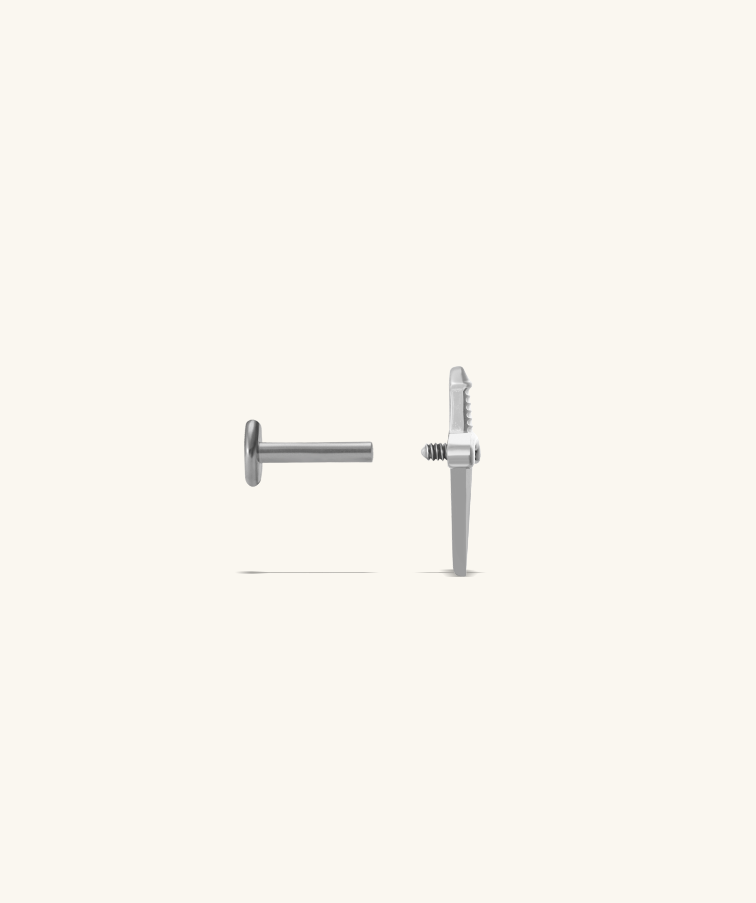 Titanium Sword Flatback Stud - OumoJewelry