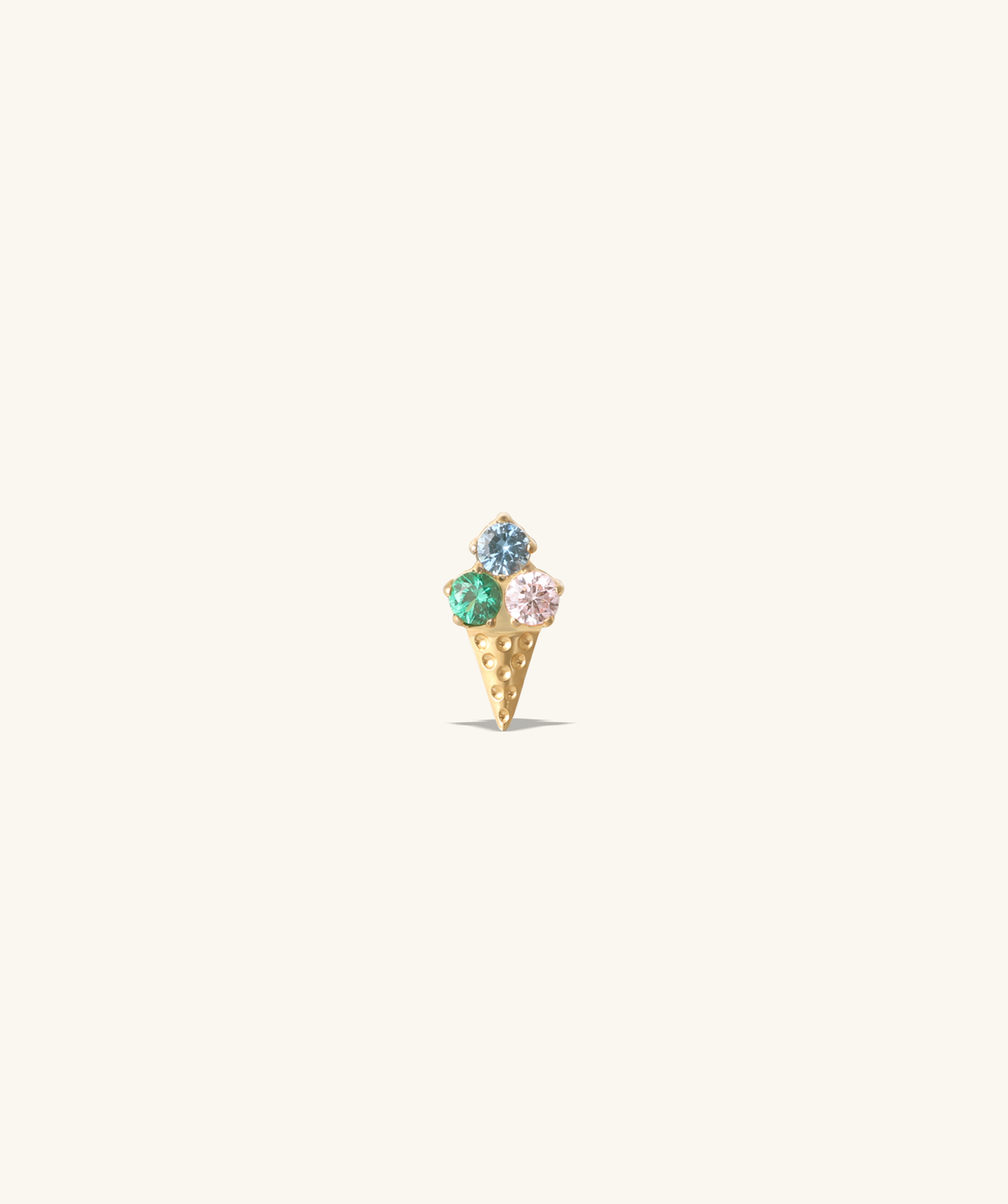 Titanium Ice Cream Stud - Titanium - Upper Lobe, Helix, Conch - Oumo Jewelry