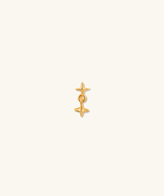 Twin Star Drop Stud - OumoJewelry