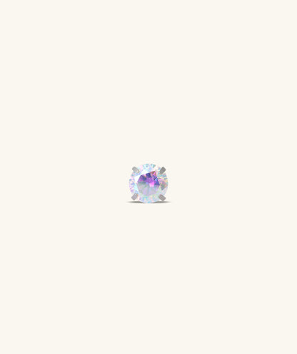 Titanium Gemstone Flatback Stud