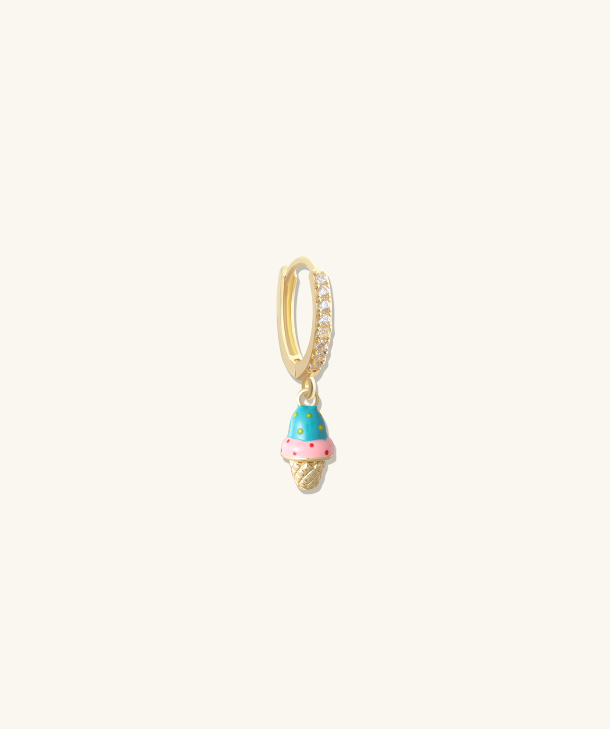 Ice cream Charm - Brass - Oumo Jewelry