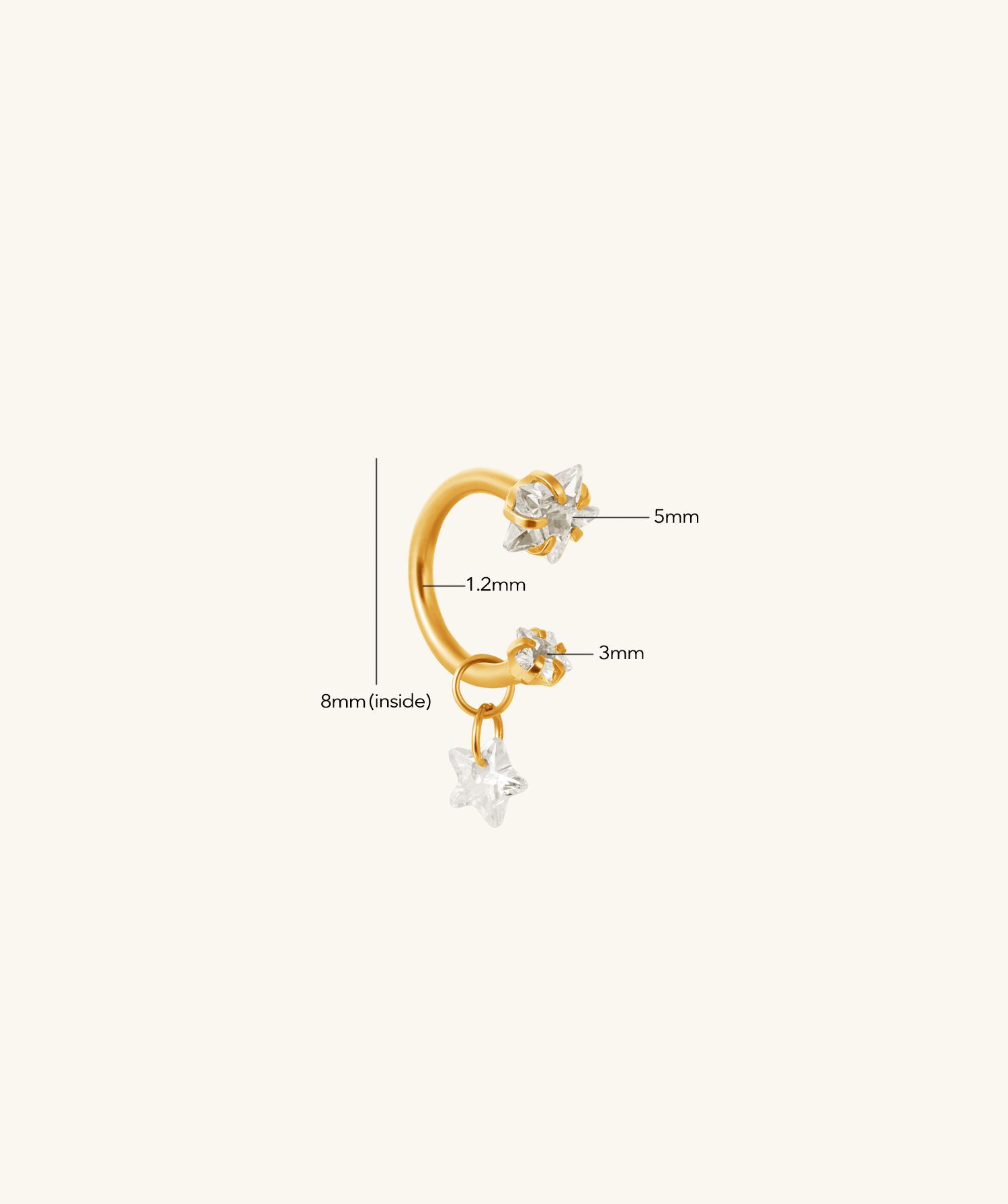 Stella Horseshoe Ring - OumoJewelry