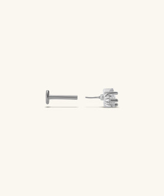 Dazzling Curved Star Flatback Stud - OumoJewelry