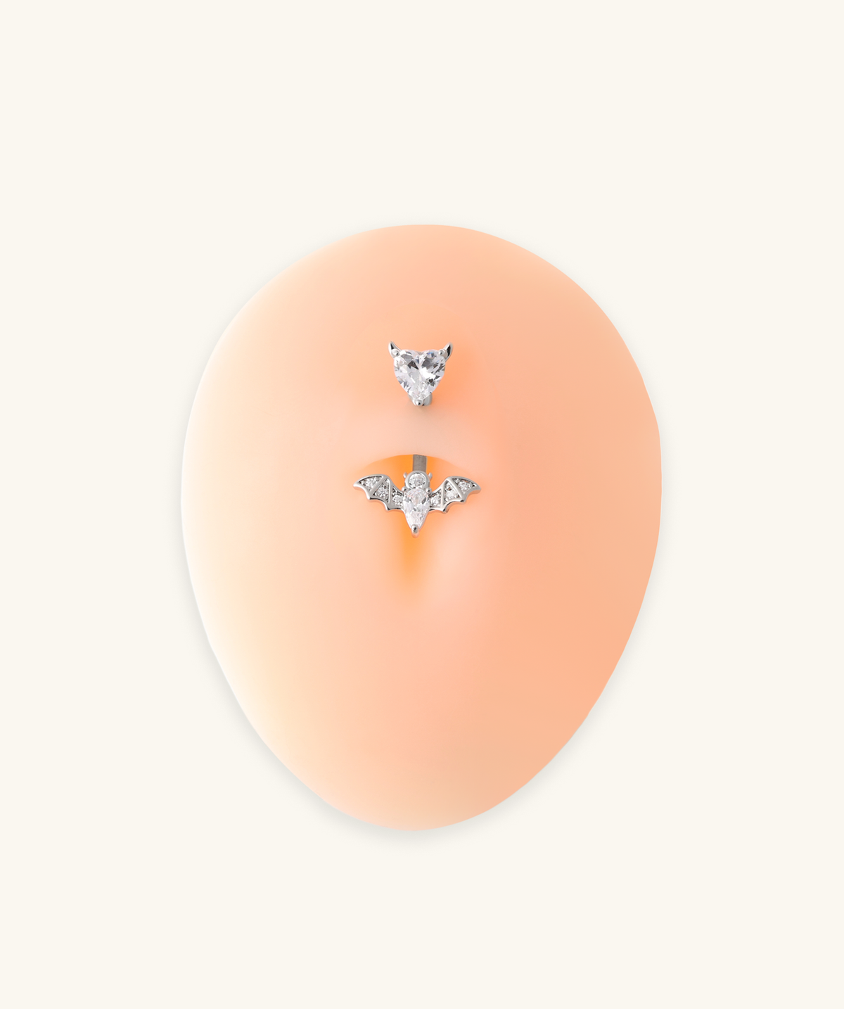 Bat Belly Ring - Stainless Steel - Navel - Oumo Jewelry