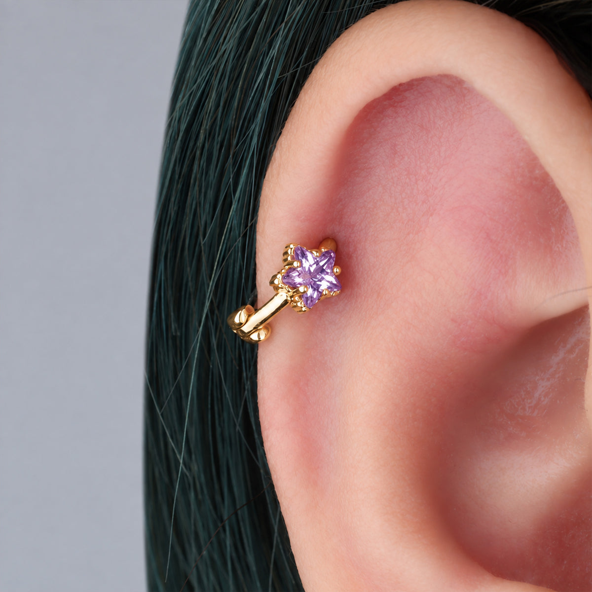 Charming Star Helix Hoop