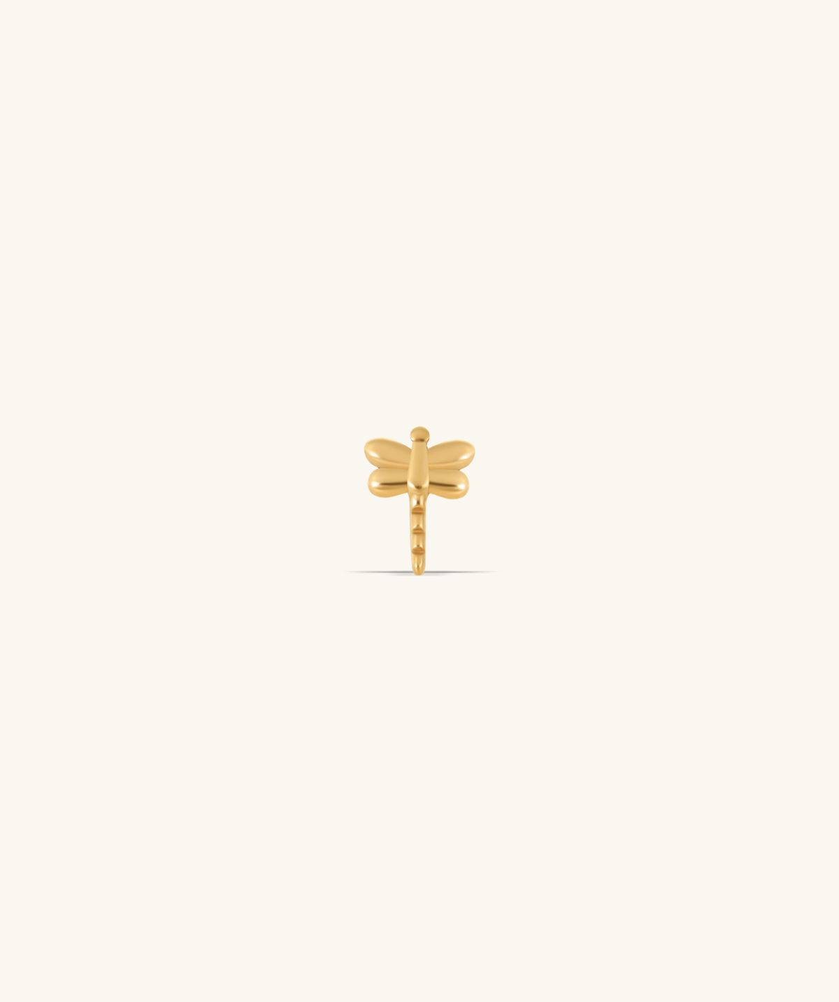 Dragonfly Flatback Stud - Stainless Steel - Helix, Upper Lobe, Conch - Oumo Jewelry