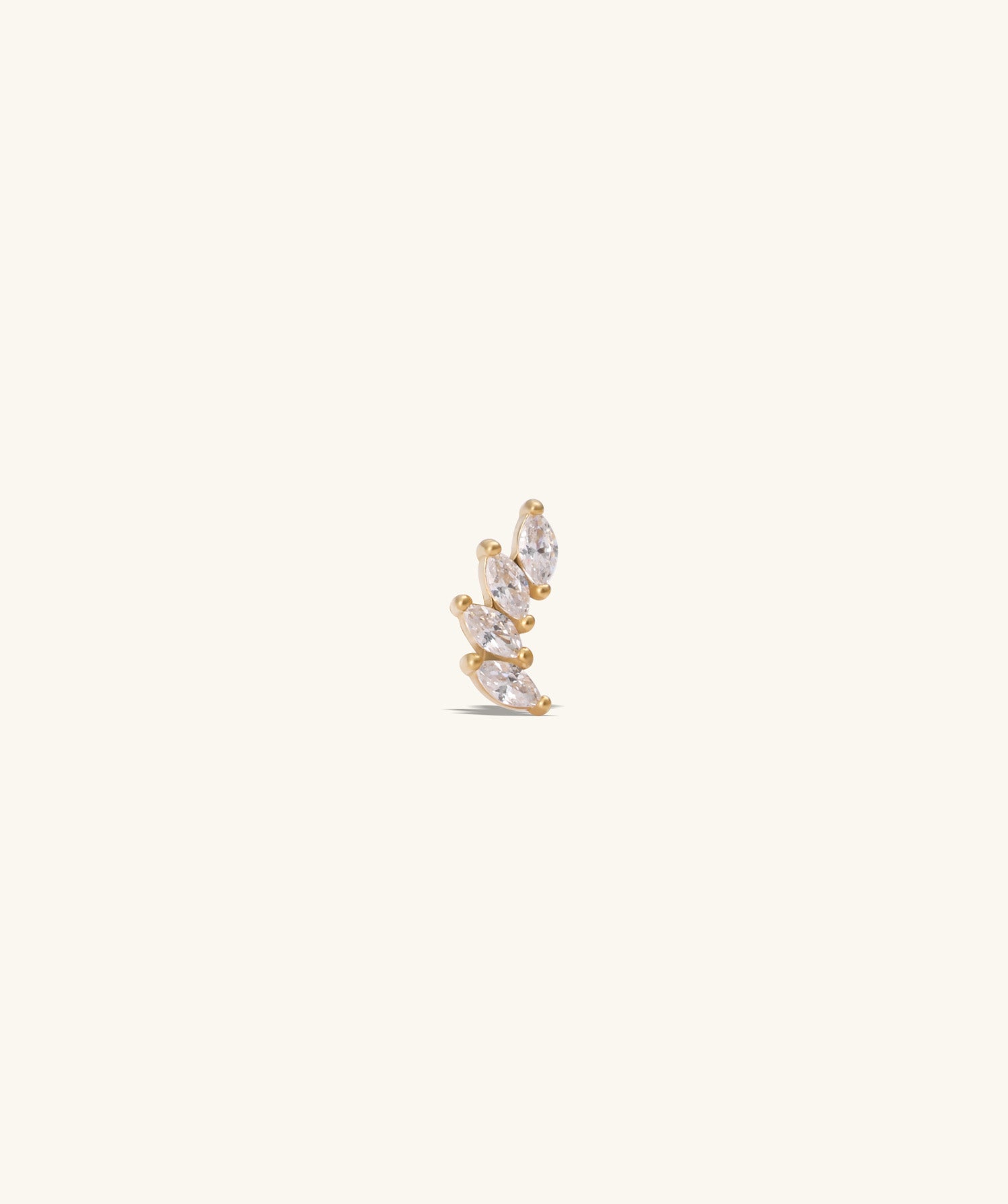 Marquise Titanium Stud