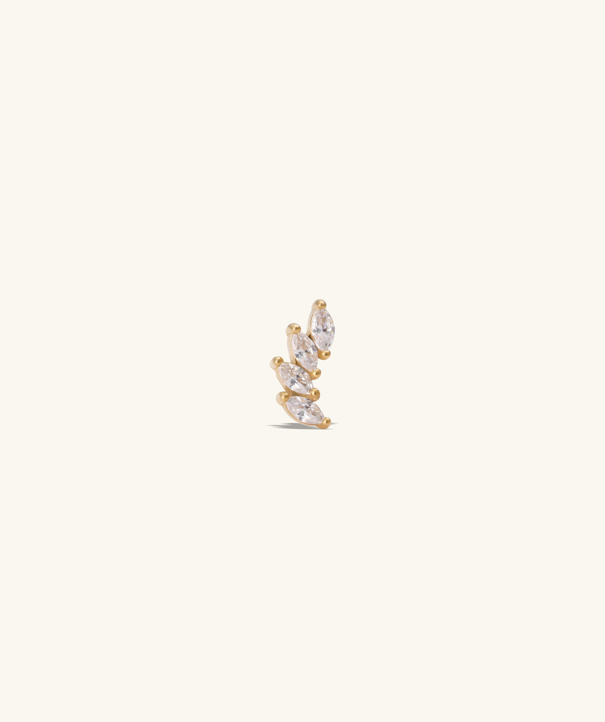 Marquise Titanium Stud - Titanium - Helix, Upper Lobe, Conch - Oumo Jewelry