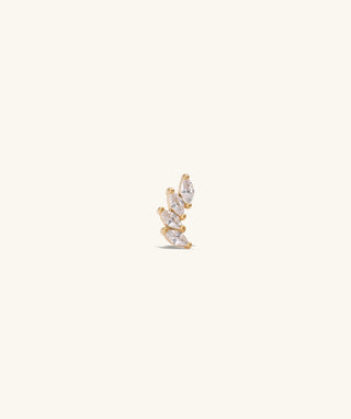 Marquise Titanium Stud - OumoJewelry