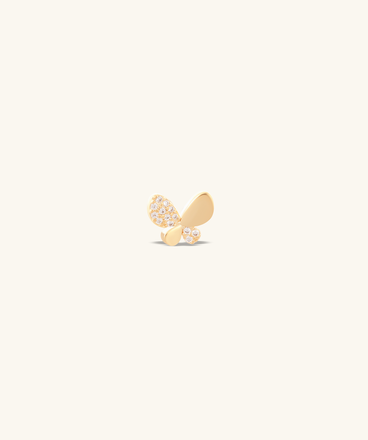 Elegant Butterfly Stud - Stainless Steel - Upper Lobe, Helix - Oumo Jewelry