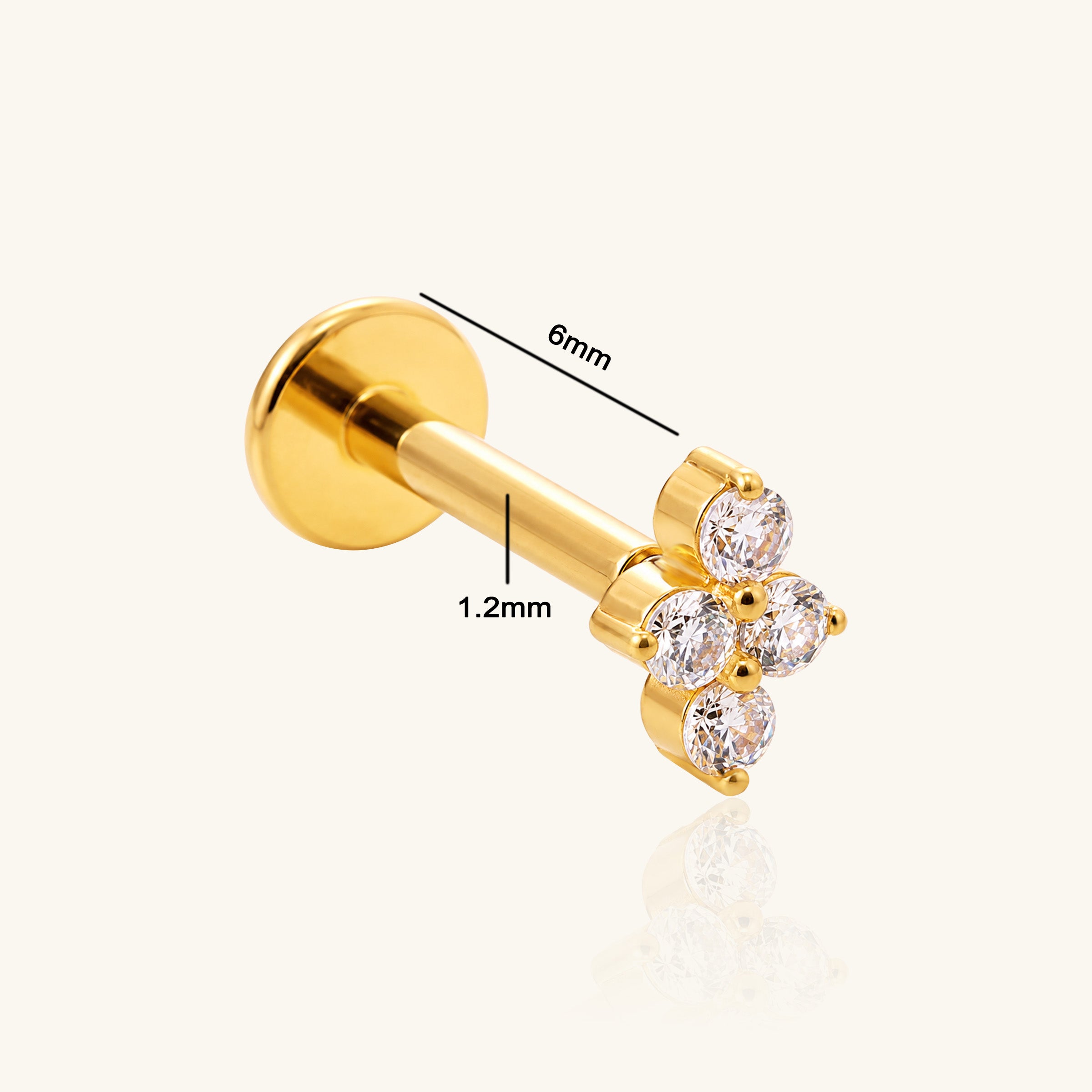 Titanium Aster Stud