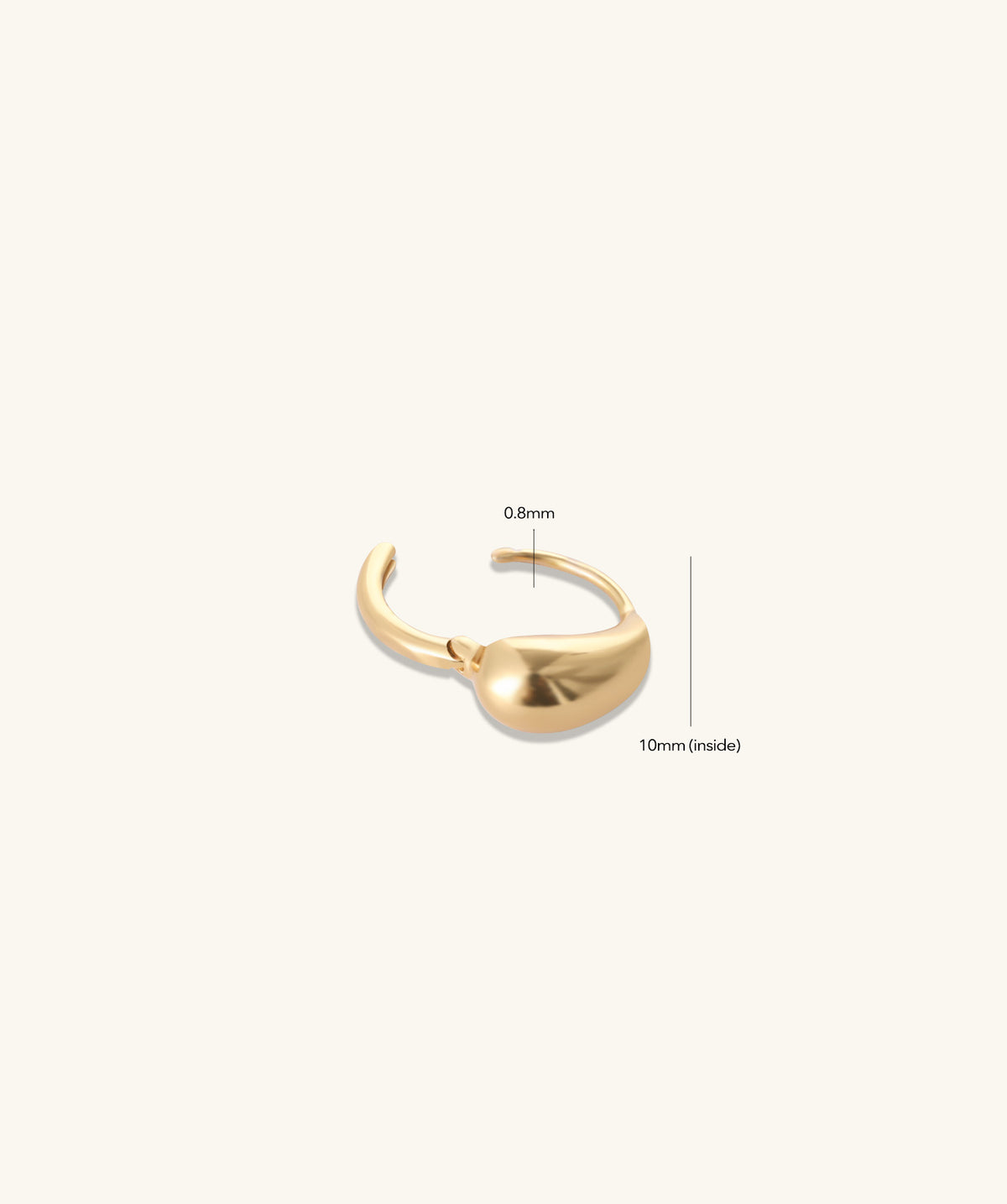Drop Hoops - Brass - Oumo Jewelry