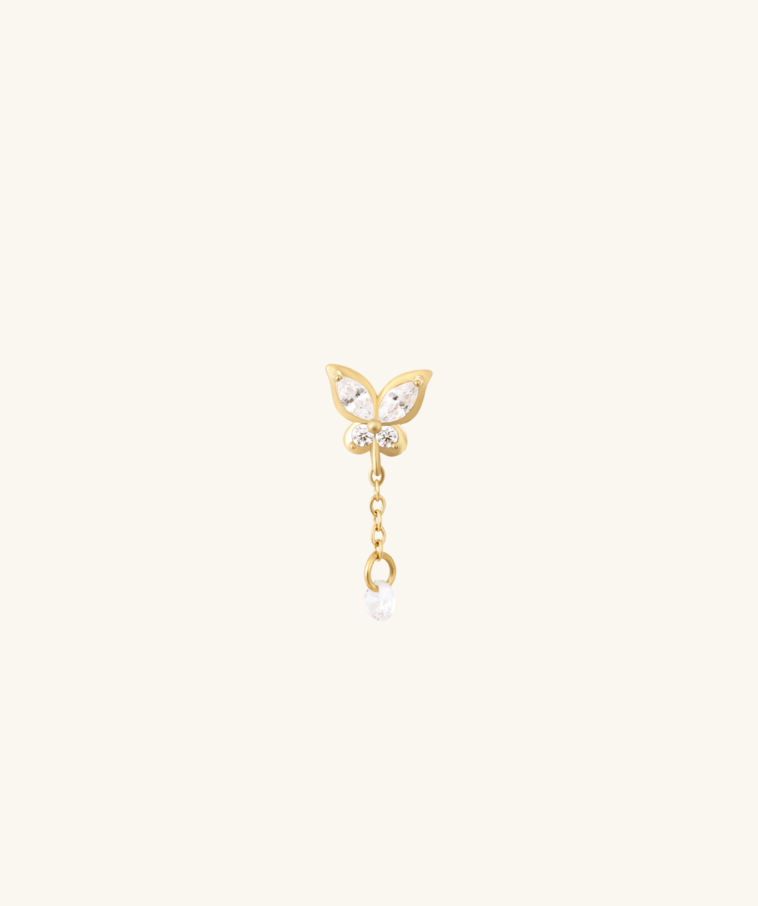 Butterfly Drop Stud - OumoJewelry