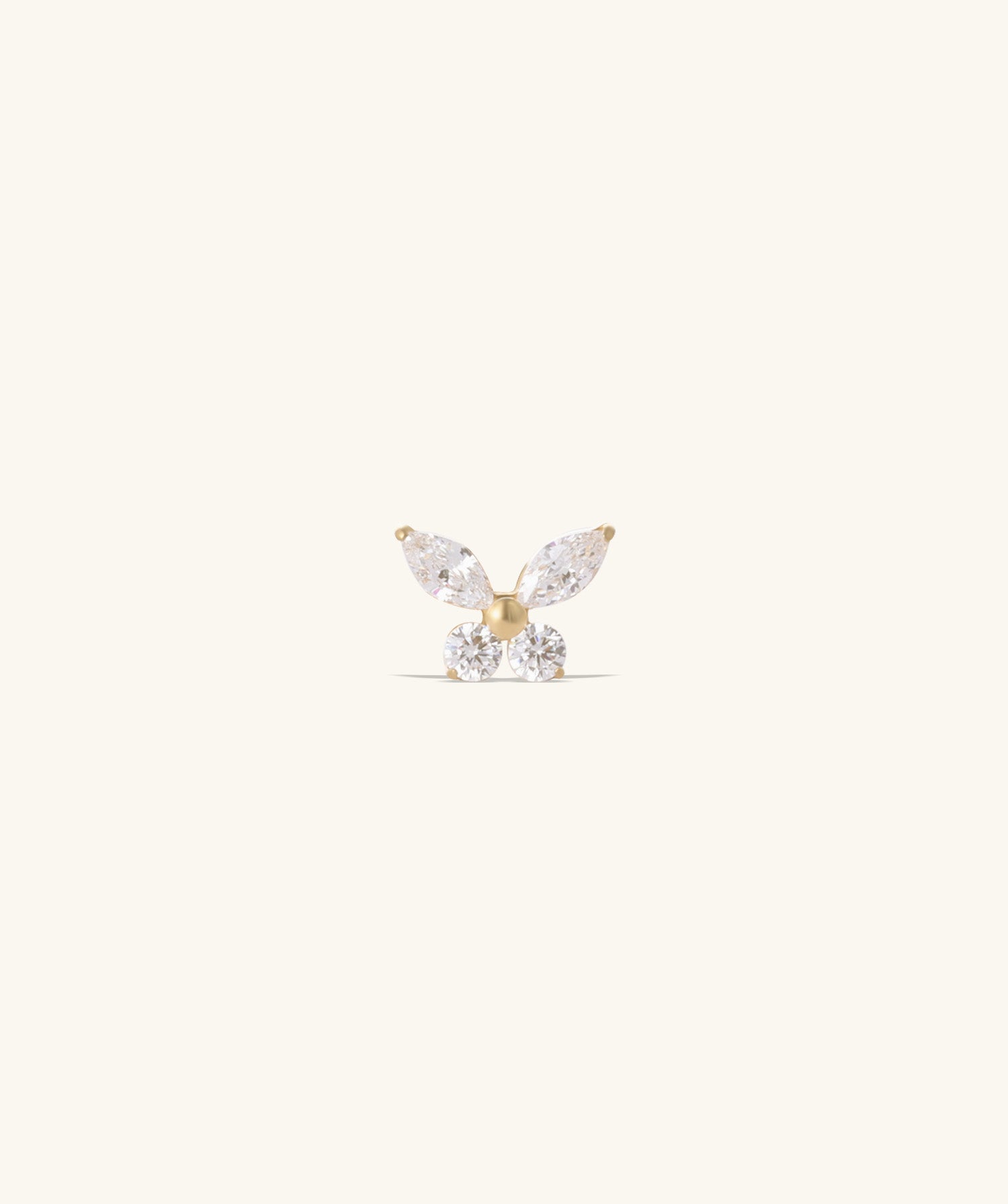 Titanium Butterfly Stud