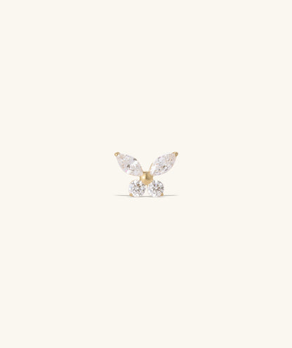 Titanium Butterfly Stud