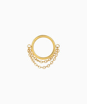 Chain Hoop Nose Ring - Stainless Steel - Septum - Oumo Jewelry