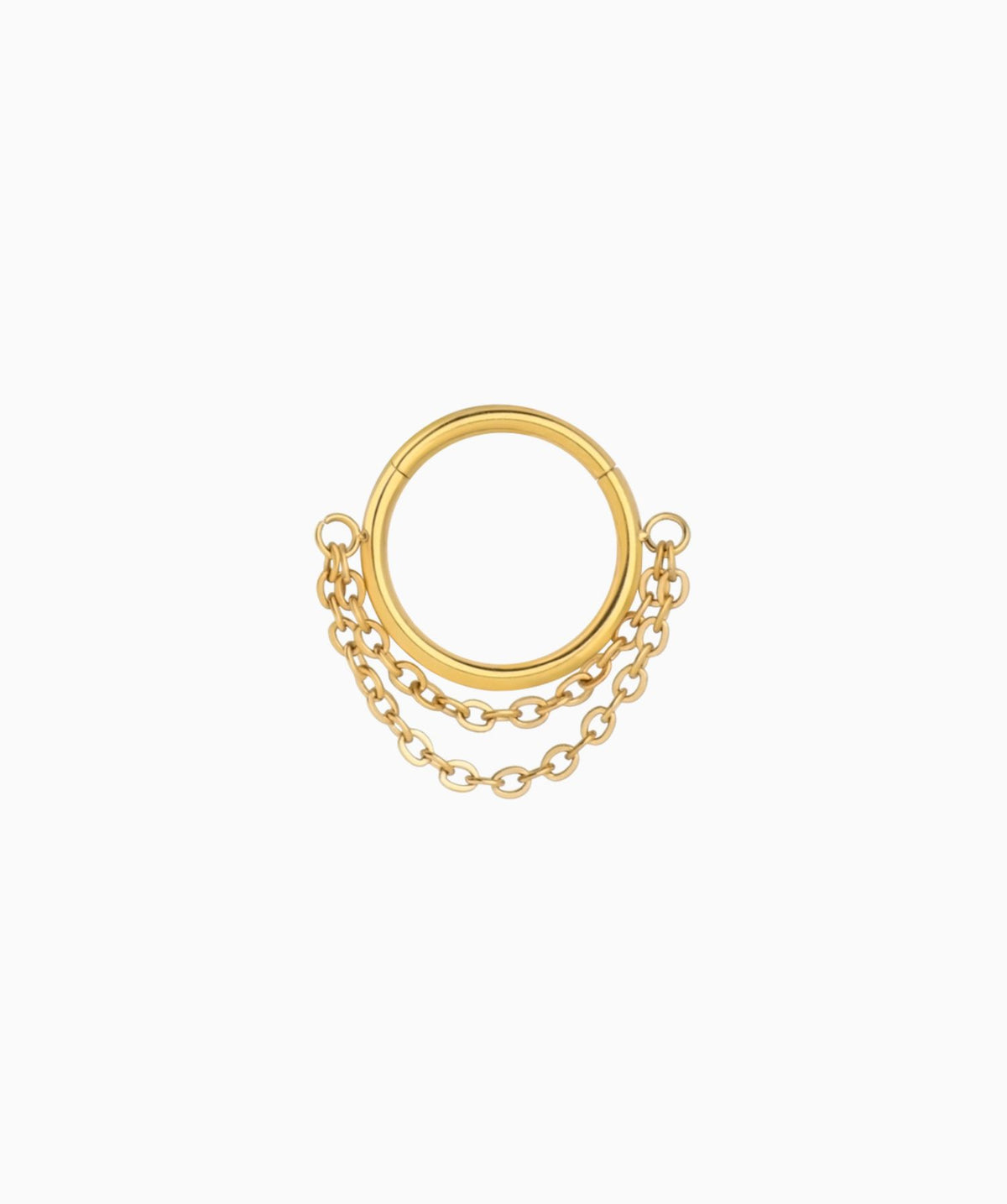Chain Hoop Nose Ring - Stainless Steel - Septum - Oumo Jewelry