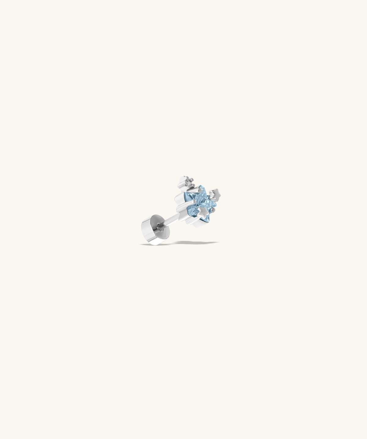Dreamy Star Stud - Stainless Steel - Upper Lobe, Helix, Flat - Oumo Jewelry