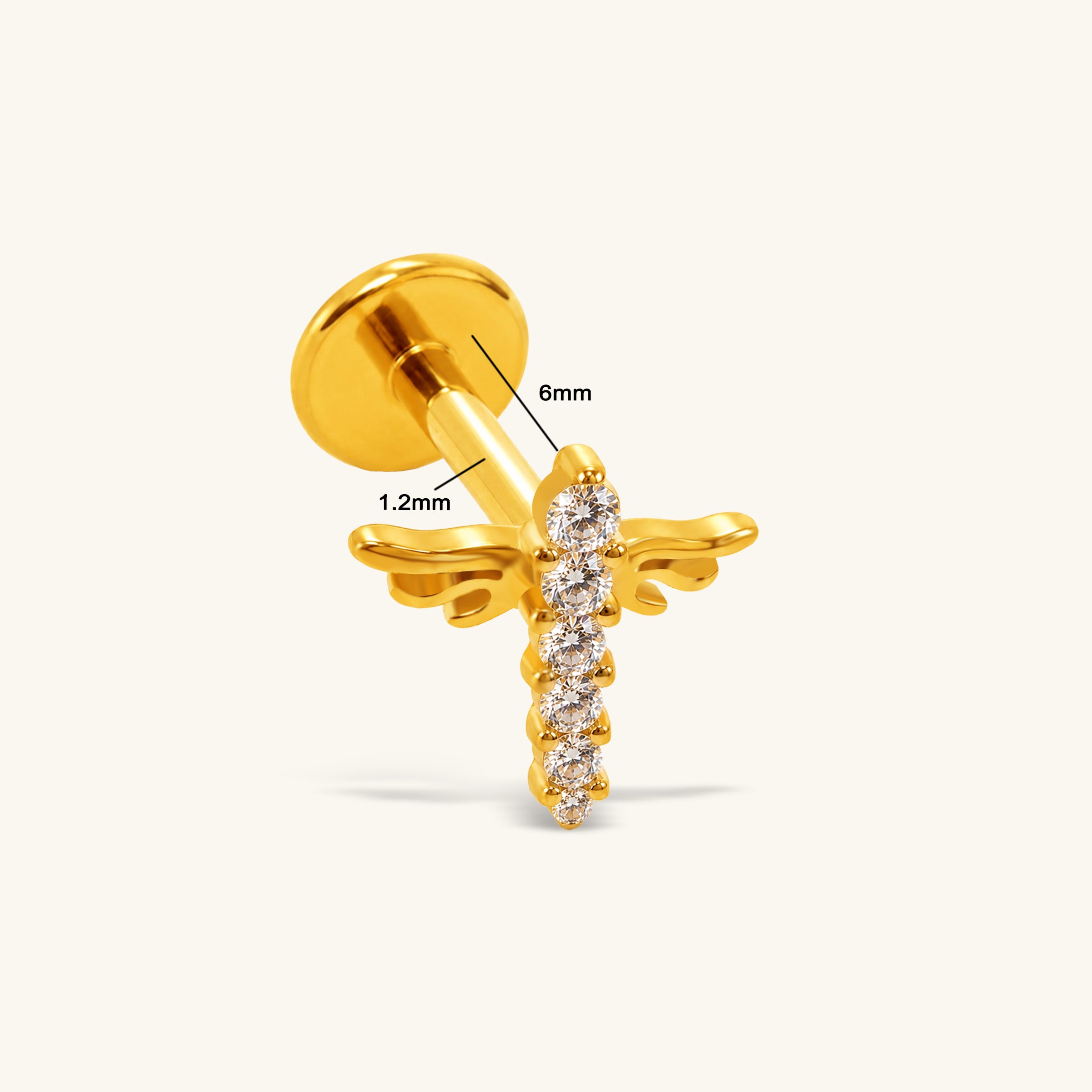 Titanium Lunet Stud