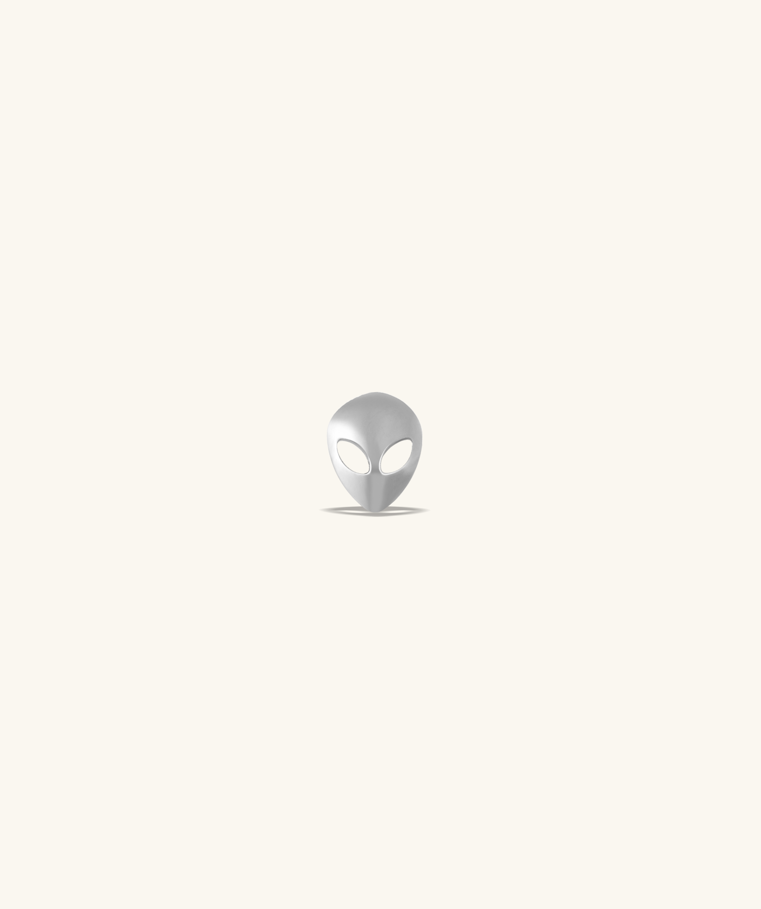 Titanium Alien Flatback Stud - OumoJewelry