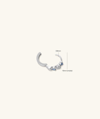 Blue Love Hoops - OumoJewelry