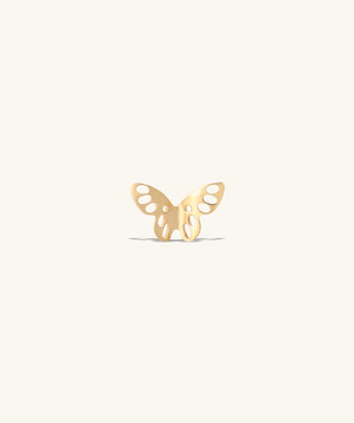 Titanium Hollow Butterfly Flatback Stud - OumoJewelry