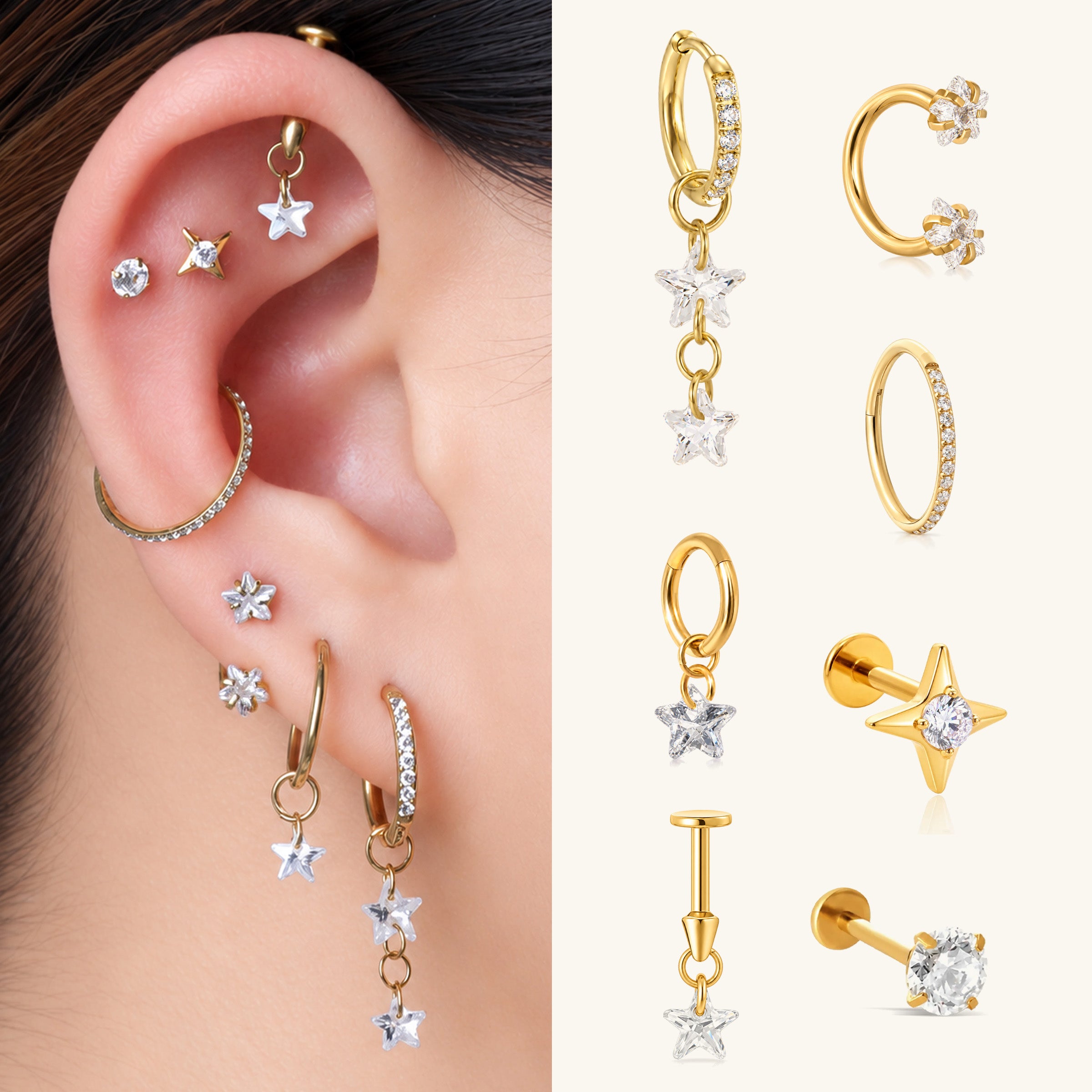 Eowyn Ear Stack Set | Oumo Jewelry