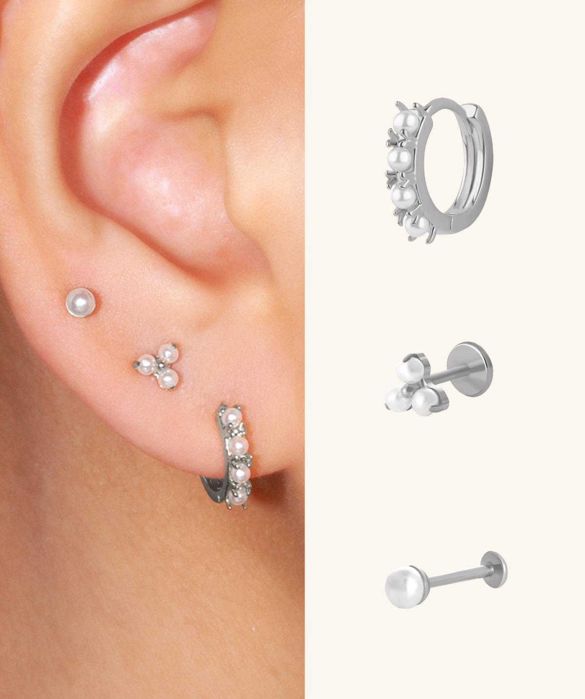Pearl Earrings Set - Oumo Jewelry